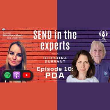 Screenshot of the SEND in the experts host, Georgina Durrant, and Helen Evans with Jilly Davis